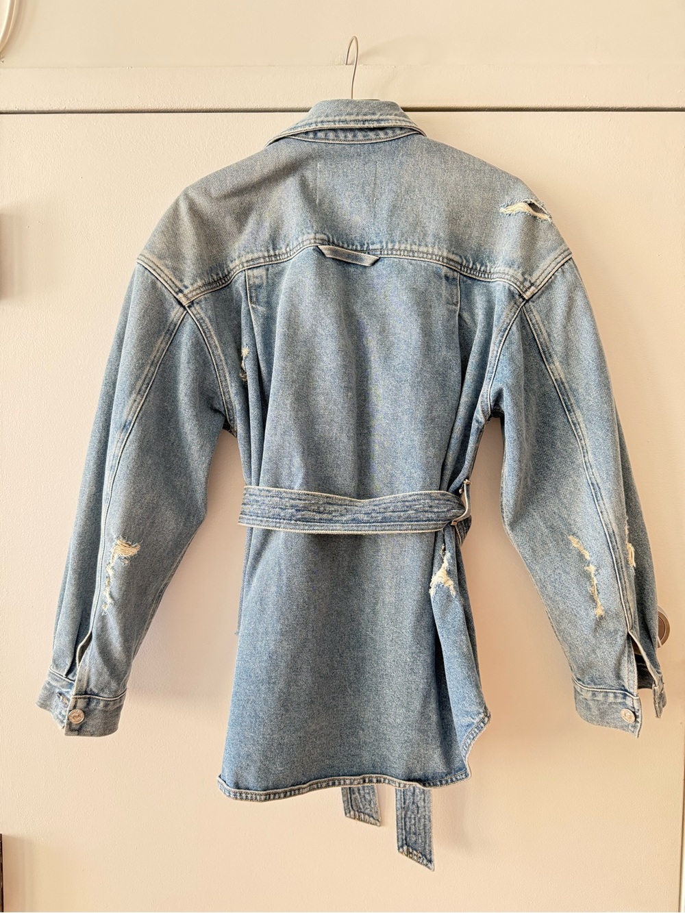 Citizens of Humanity Denim Belted Jacket - Light Blue Women’s Coat - Picture 2 of 5